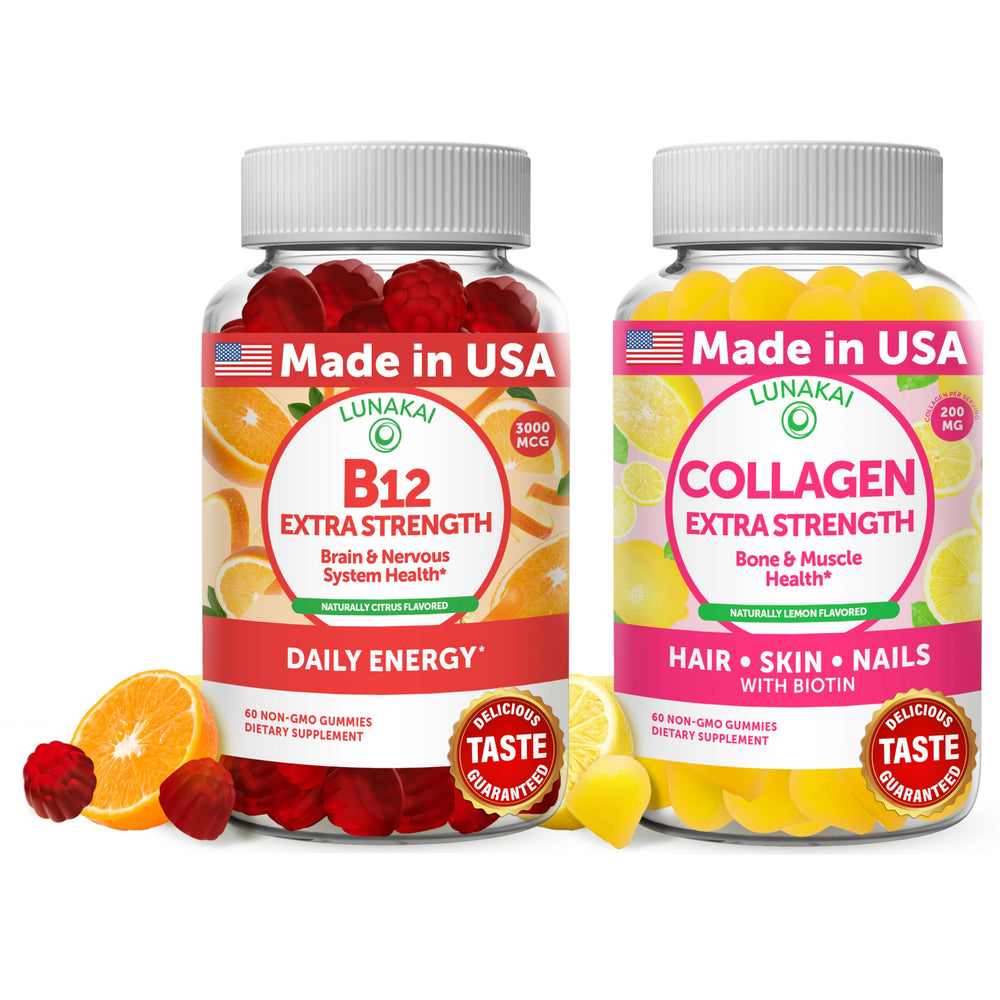 Hero image of Lunakai Vitamin B12 and Collagen Gummies Bundle