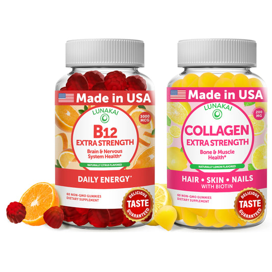 Hero image of Lunakai Vitamin B12 and Collagen Gummies Bundle