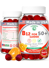 Lunakai B12 gummies bottle orange flavor 60ct