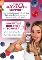 Close-up of Lunakai gummies ingredients including Biotin