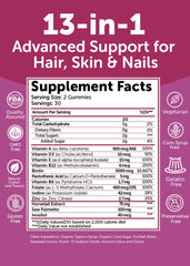 Illustration showing hair, skin and nails benefits from Lunakai gummies
