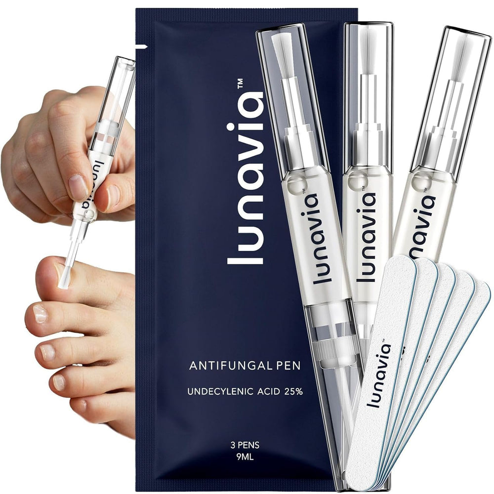 Lunavia Antifungal Pen twist-application for precise, mess-free treatment of affected skin.