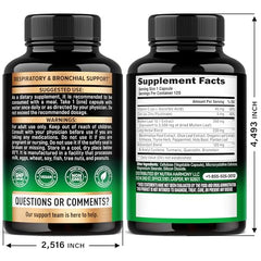 15-in-1 lung complex ingredients chart
