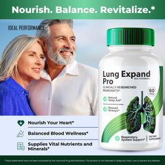 Lung Expand Pro Blood Capsules bottle on a clean surface