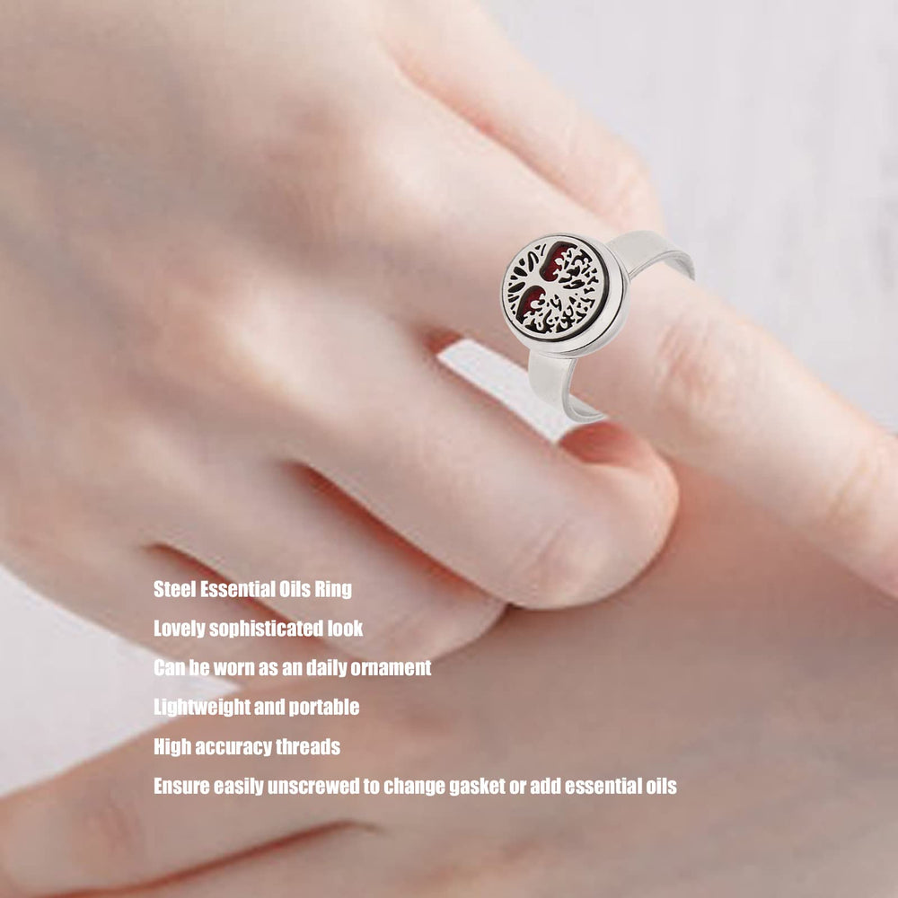 Luqeeg Aromatherapy Finger Ring diffuser on finger highlights portable scent for quick mood boosts