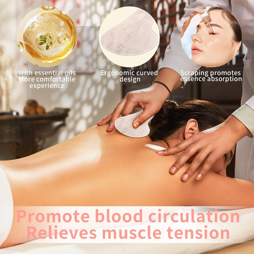 Natural pink jade Gua Sha massage stones