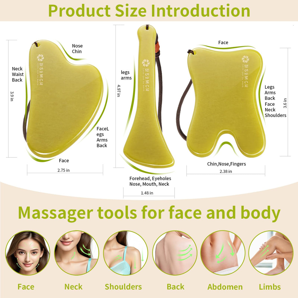 Jade gua sha facial tool close-up 1