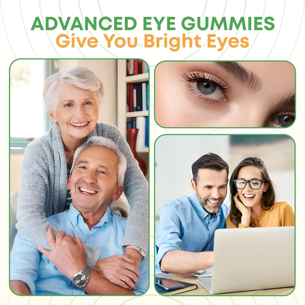 Gummies with natural ingredients including astaxanthin, zinc, and vitamins
