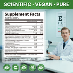 Lifestyle-friendly image showing capsules for eye health and comfort