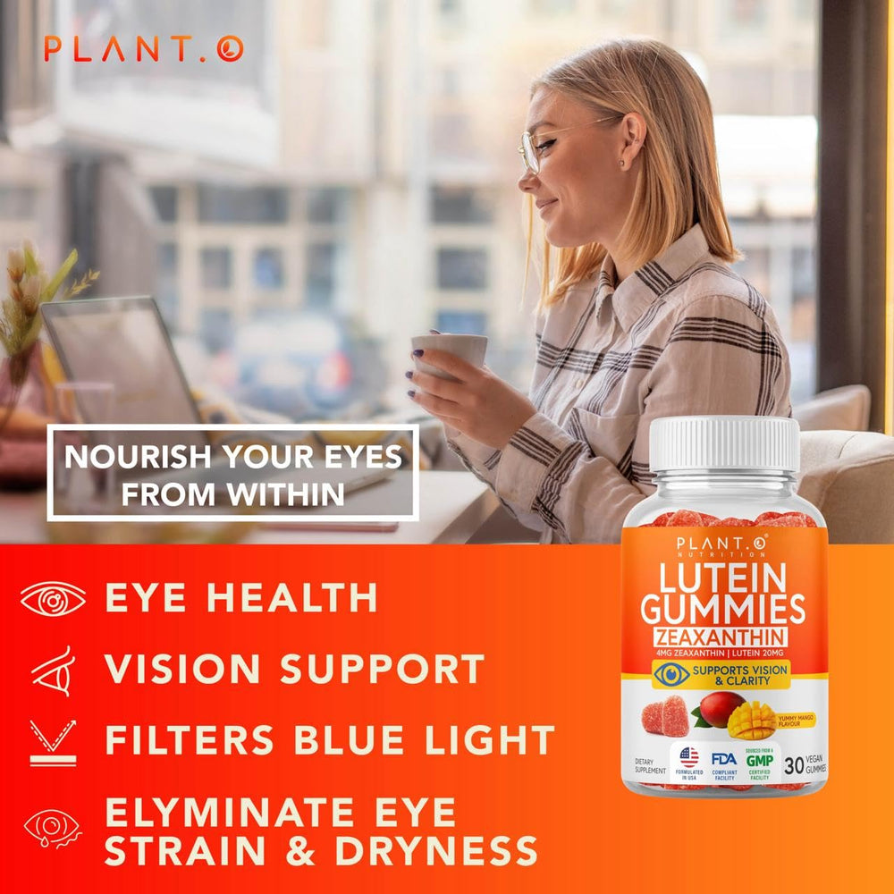 Eye health gummies supporting brain processing speed and clarity