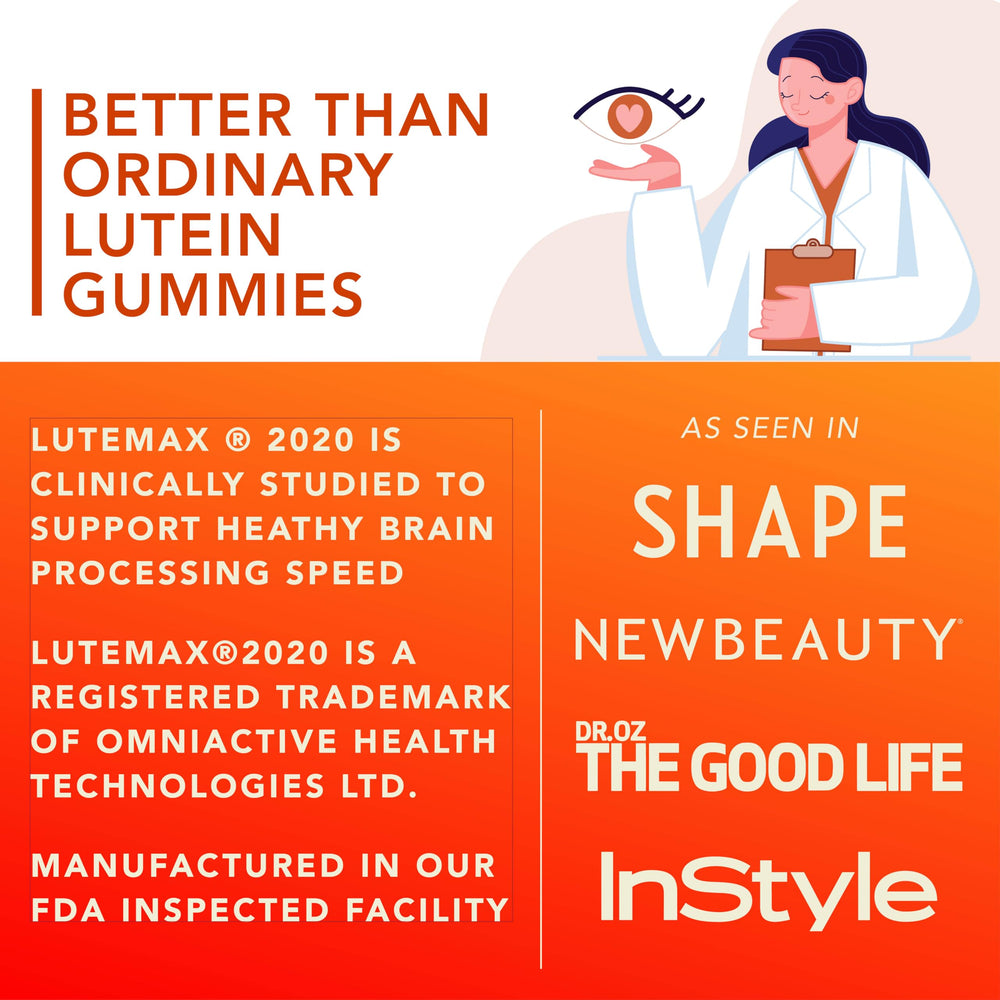 Gummy for dry eye relief and eye comfort