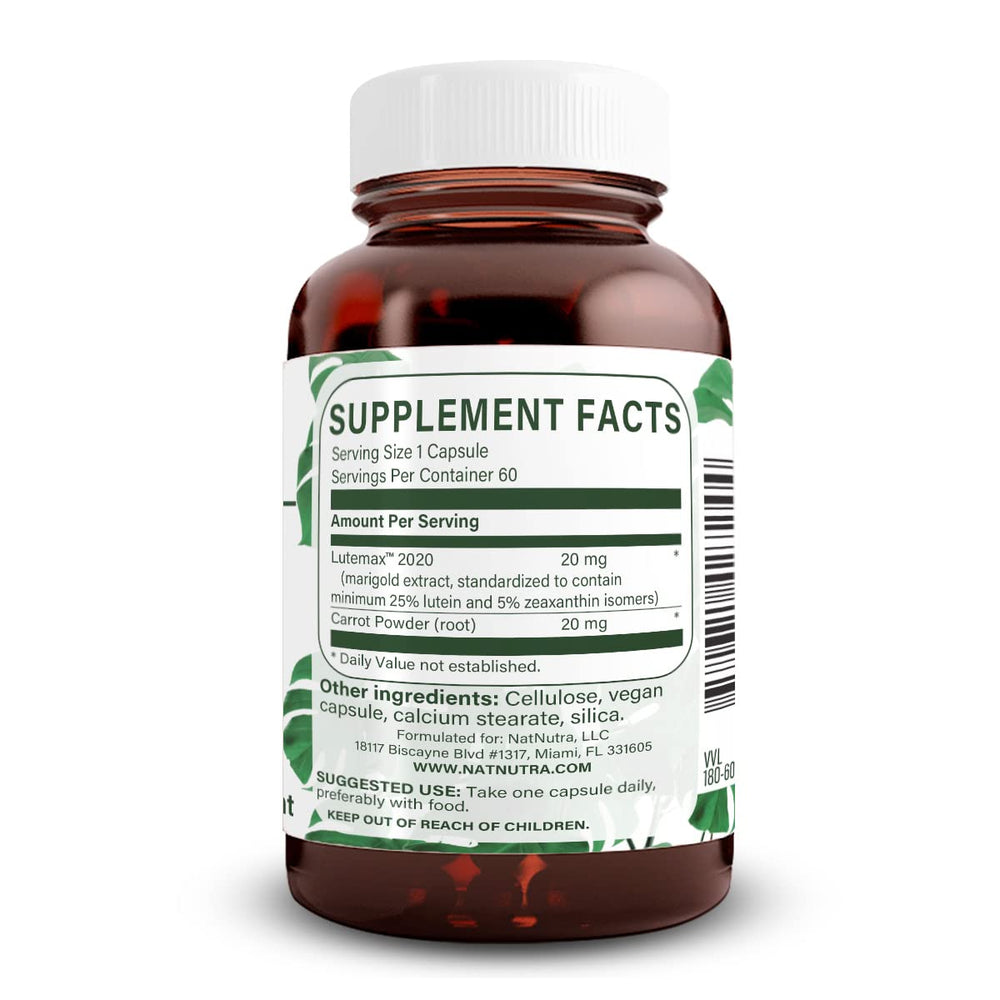 Lutein and zeaxanthin vision health supplement supporting eye health
