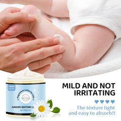 Product label highlighting natural ingredients for kids' lotion