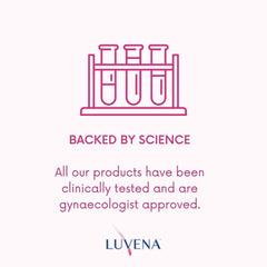 Luvena Moisturizer safe-ingredients information highlighting non-irritating formula.