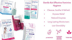 Luvena Moisturizer in-use application scene suggesting gentle hydration.