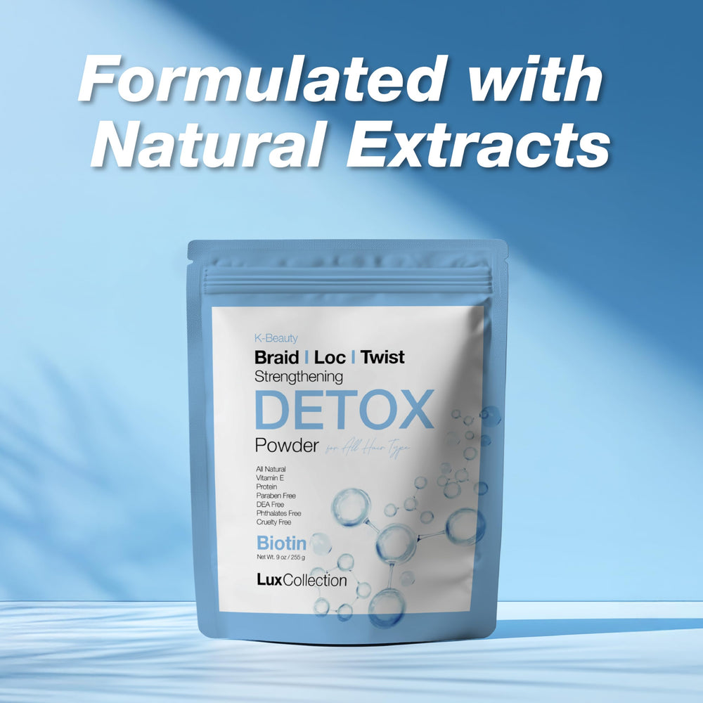 Lux Collection Detox Powder mixed into a paste for scalp care
