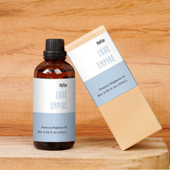 Dropper and packaging for Luxe Empire Fragrance Oil