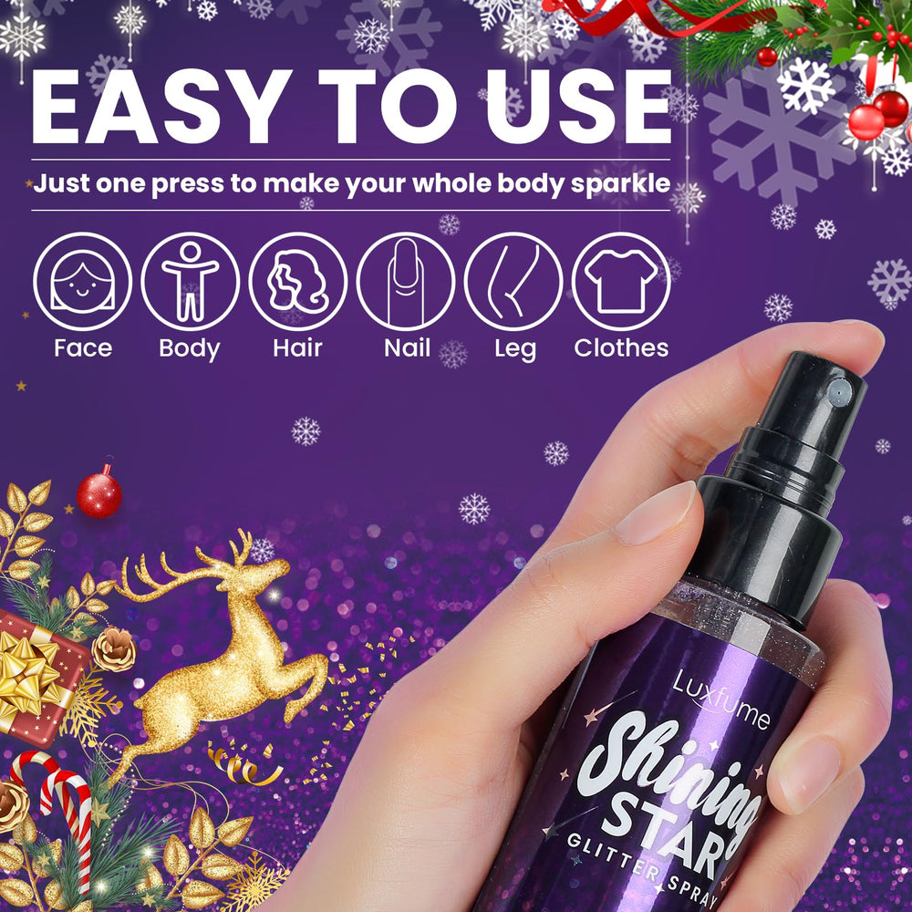 Luxfume glitter shimmer during dance parties and concerts.