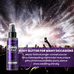 Luxfume easy-clean glitter residue wipes away after wear.