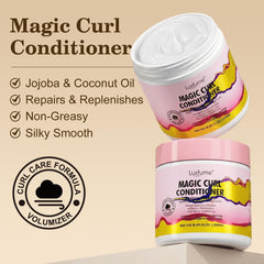 Luxfume Magic Curl Conditioner ingredients highlight coconut oil and rice protein benefits.