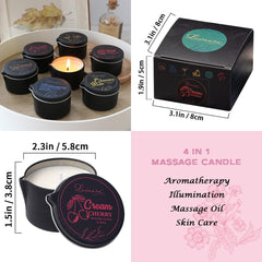 Massage candle in use as body treatment