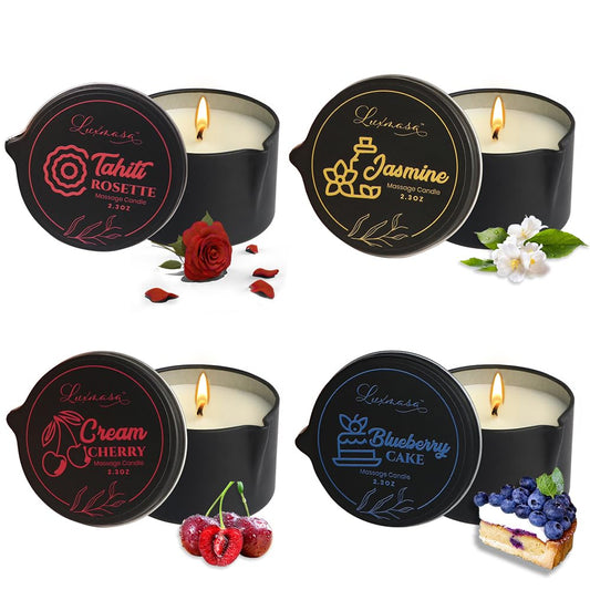 LUXMASA massage candle set Tahiti scent in gift box