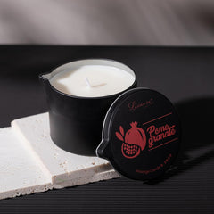 Pomegranate scent label on packaging