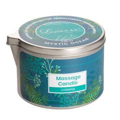 LUXMASA Mystic Ocean massage candle tin with pour spout