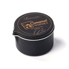 Candle lit with warm glow for home spa ambiance