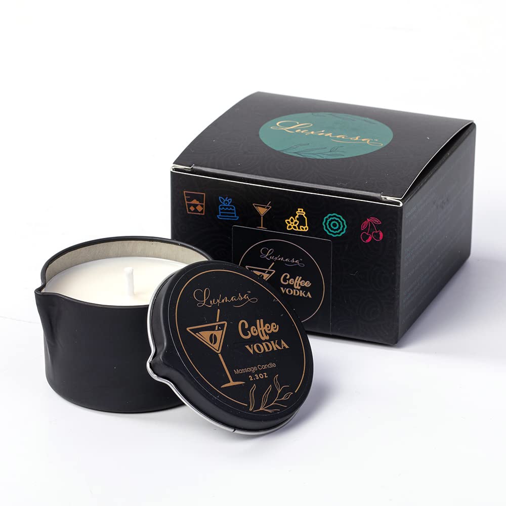 Handcrafted LUXMASA massage candle with lid