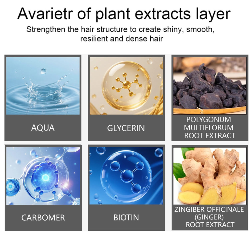 Lvjonya Biotin, caffeine and rice protein label close-up highlights fortifying ingredients