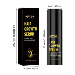 Lvjonya Lightweight formula shown on hair strands for non-greasy feel