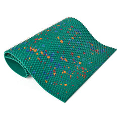 Close-up of Lyapko mat showing 2710 metal needles on soft rubber