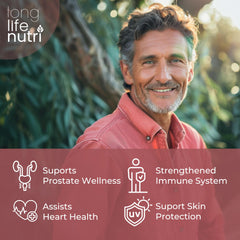 Non-GMO and soy-free label on Lycopene supplement packaging