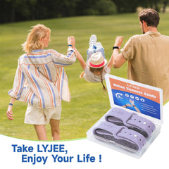LYJEE lilac color bands offer family-friendly options for coordinated nausea relief.