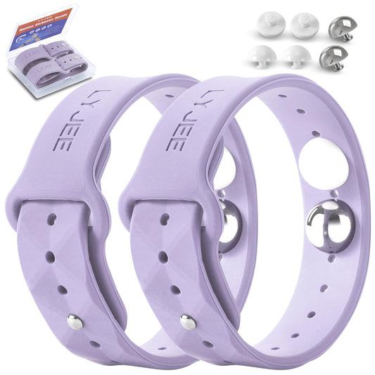 LYJEE motion sickness wristband worn on the wrist for travel nausea relief.