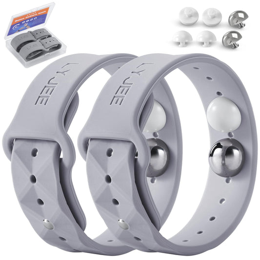 LYJEE Motion Sickness Bands front view show discreet, wearable nausea relief for travel