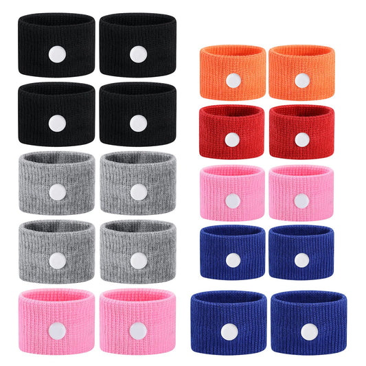 LYJEE motion sickness bands pack showing full set for travel nausea relief.