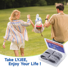 LYJEE Motion Sickness Bands packaging demonstrates easy, reusable travel companion