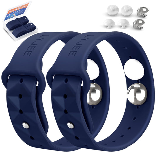LYJEE Motion Sickness Bands on wrist showing adjustable fit for nausea relief