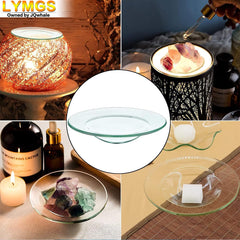 3mm thick glass replacement wax dish for aroma therapy, 115mm