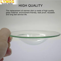 Glass oil warmer dish plate for candle warmer, 115mm round