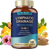 Bottle of Lymphatic Drainage Supplements with label