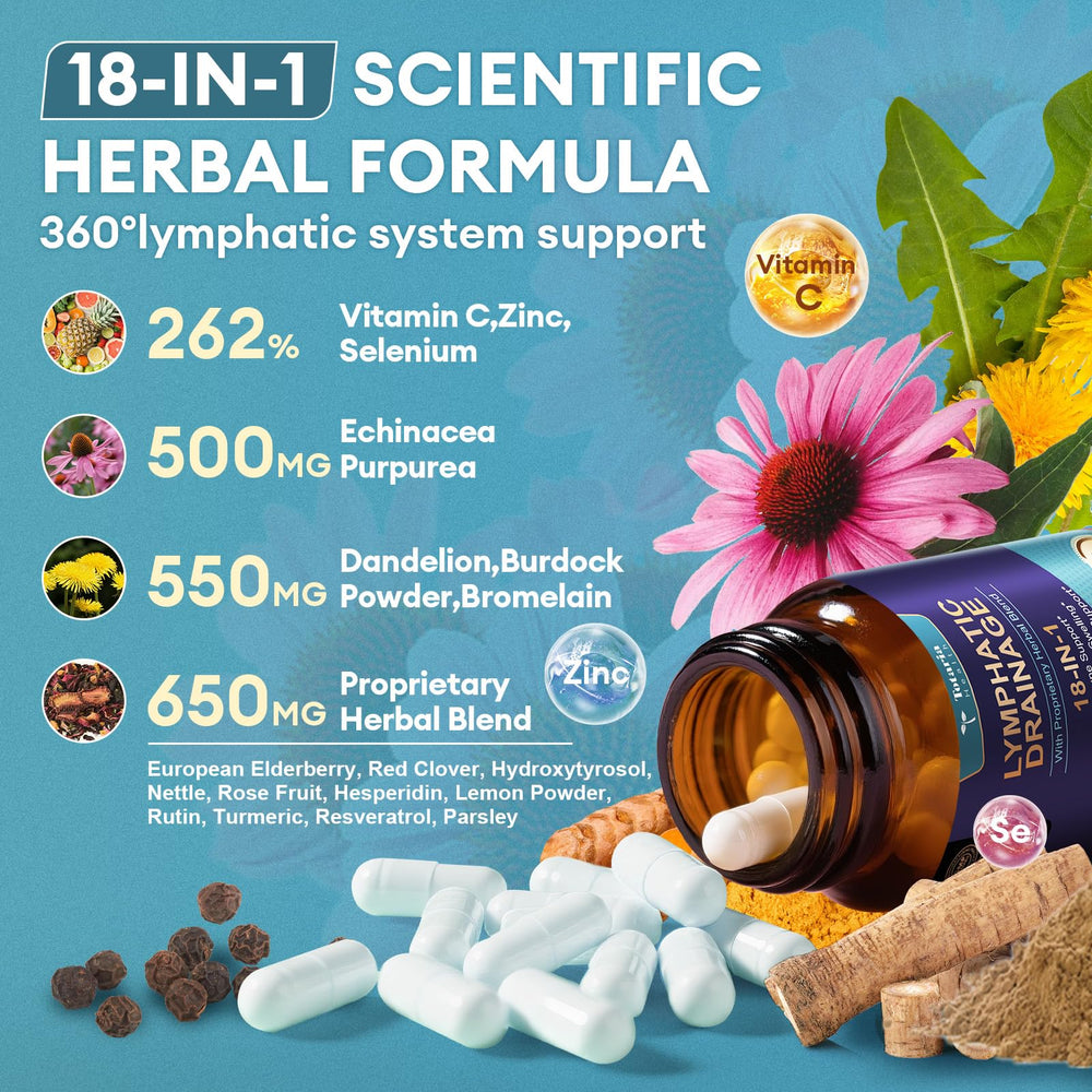 Close-up of Totaria 18-in-1 herbal formula ingredients