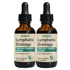 Bottle of Lymphatic Drainage Drops with Elderberry and Echinacea, 2000mg, 2oz