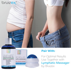 Oil applied on arms and legs for detox and lymphatic health