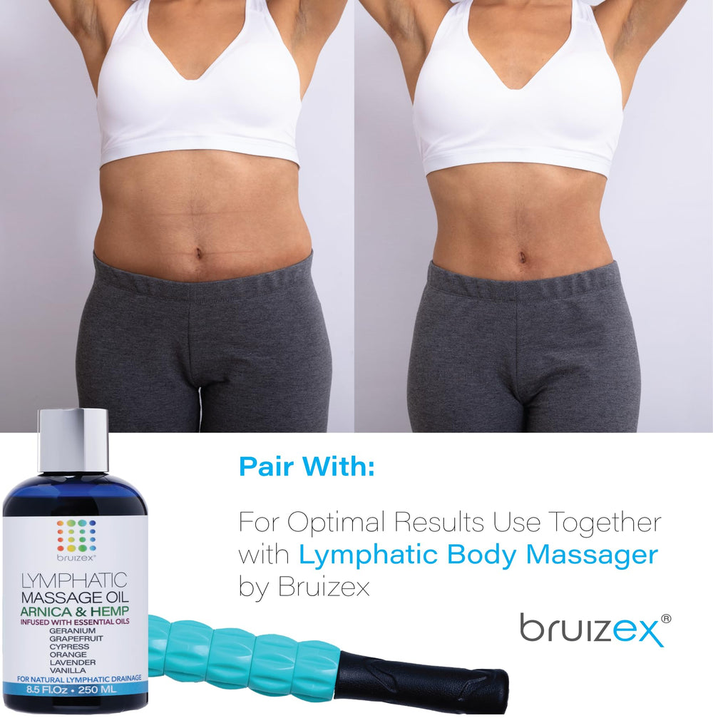 Scar massage with oil to aid scar healing