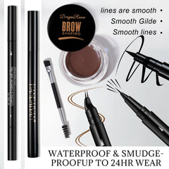 LYNEMOGA eyebrow pen used as base makeup and eyeliner