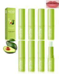 LYSdefeu avocado lip balm set with eight mini tubes for daily hydration.
