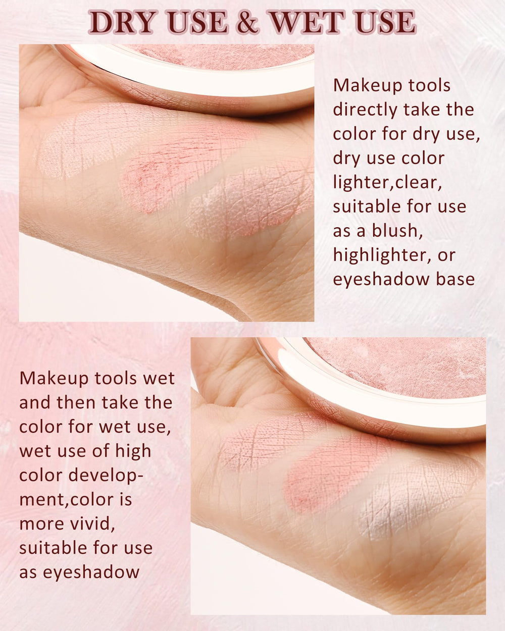 LYSdefeu Marbleized blush used as eyeshadow for subtle shimmer
